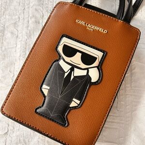 Karl Lagerfeld Brown Crossbody Bag